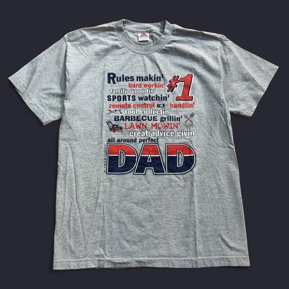 Vintage AAA Funny Dad T-Shirt Men's Size Large Y2K 2000s Comedy Father's Day